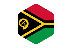 瓦努阿图国旗圆形六边形