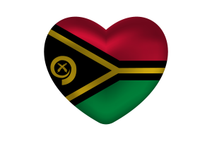 瓦努阿图旗帜心形