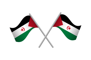 西撒哈拉国旗徽章矢量免费
