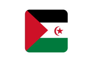 西撒哈拉国旗方形圆形