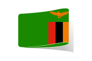 赞比亚国旗插图剪贴画