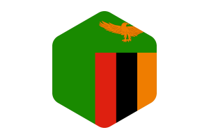 赞比亚国旗圆形六边形