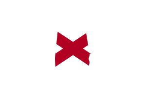 阿拉巴马州地图与国旗