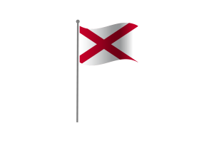 挥舞着阿拉巴马州的旗帜