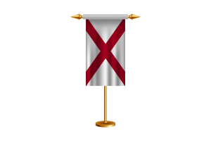 阿拉巴马州礼仪旗帜矢量免费