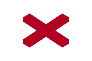 阿拉巴马州旗六边形形状
