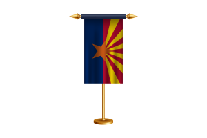 亚利桑那州礼仪旗帜矢量免费