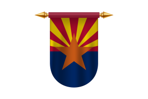 亚利桑那州国旗标志矢量图像