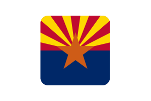 亚利桑那州国旗方形圆形