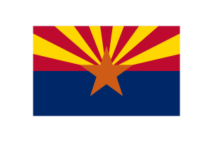 亚利桑那州国旗三角形矢量插图