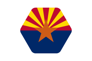 亚利桑那州国旗矢量插图
