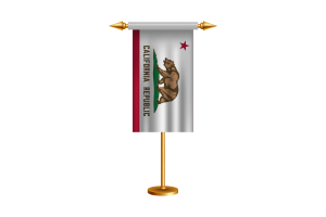 加州礼仪旗帜矢量免费