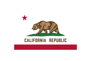 加州国旗三角形矢量插图