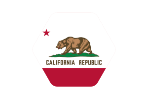 加州国旗矢量插图