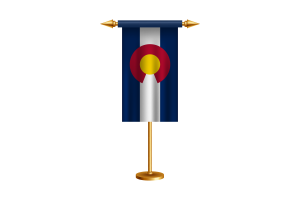 科罗拉多州礼仪旗帜矢量免费