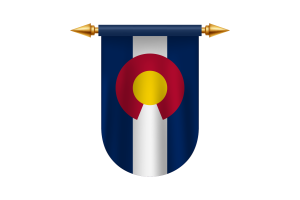 科罗拉多州国旗标志矢量图像