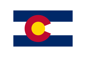 科罗拉多州国旗三角形矢量插图