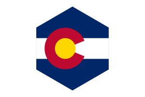 科罗拉多州旗帜六边形形状