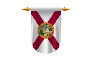 佛罗里达国旗标志矢量图像