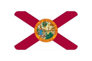 佛罗里达国旗三角形圆形
