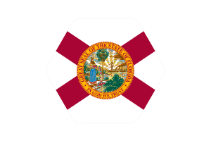 佛罗里达国旗矢量插图