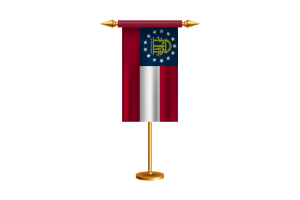 佐治亚州礼仪旗帜矢量免费