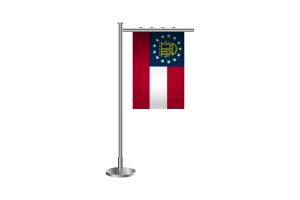 3d 佐治亚州站立旗