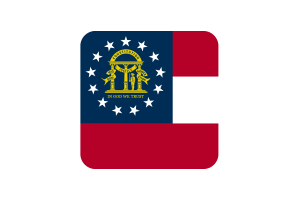 佐治亚州国旗方形圆形