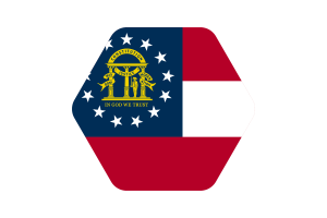 佐治亚州国旗矢量插图