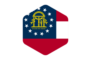 佐治亚州国旗圆形六边形