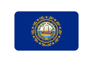 新罕布什尔州国旗三角形圆形