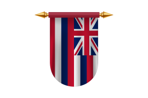 夏威夷国旗徽章矢量图像