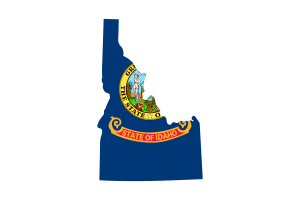 爱达荷州地图与旗帜