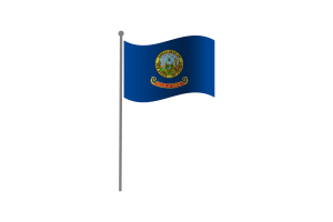 挥舞着爱达荷州的旗帜