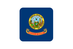 爱达荷州旗方形圆形