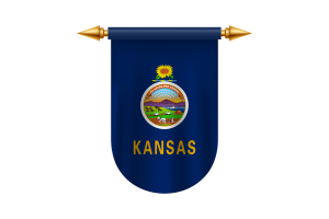 堪萨斯州国旗标志矢量图像