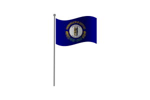 挥舞着肯塔基州的旗帜