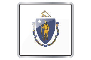马萨诸塞州国旗广场图标