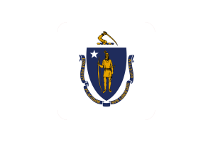 马萨诸塞州国旗方形圆形