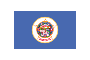 明尼苏达州国旗三角形矢量插图