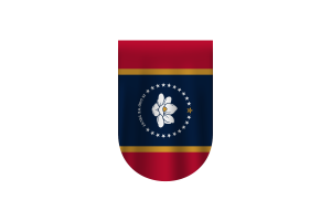 密西西比州旗帜矢量自由Dowanlod （SVG，PNG）