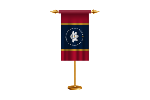 密西西比州礼仪旗帜矢量免费