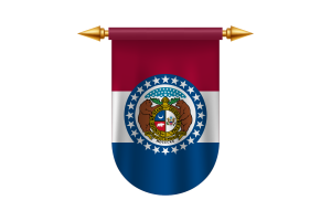 密苏里州国旗标志矢量图像