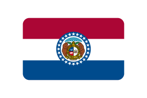 密苏里州国旗三角形圆形