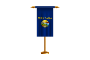 蒙大拿州礼仪旗帜矢量免费