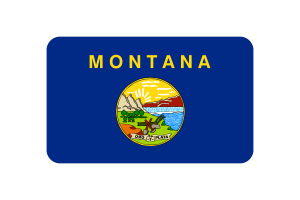 蒙大拿州旗帜三角形圆形