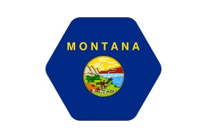 蒙大拿州国旗矢量插图