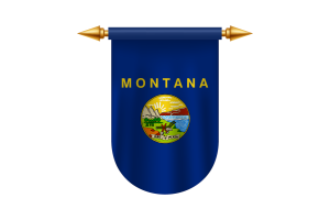 蒙大拿州国旗标志矢量图像