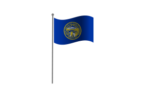 挥舞着内布拉斯加州的旗帜