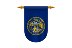 内布拉斯加州国旗徽章矢量图像